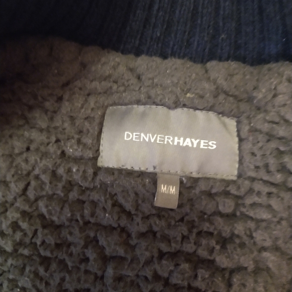 Size M fleece knitted warm zip up Denver Hayes winter sweater - Picture 8 of 16